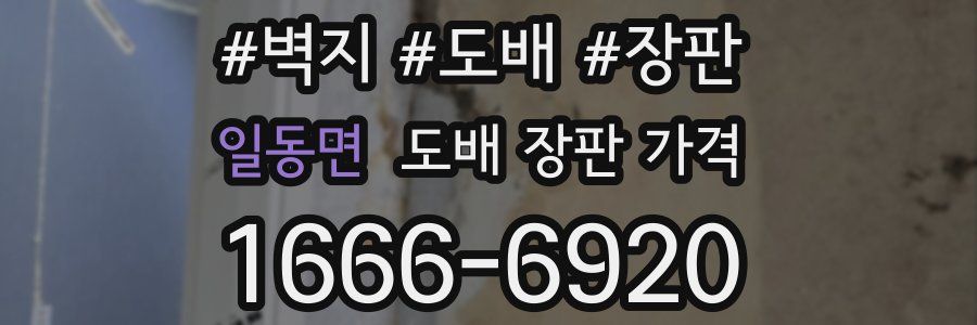 일동면 도배 장판 가격