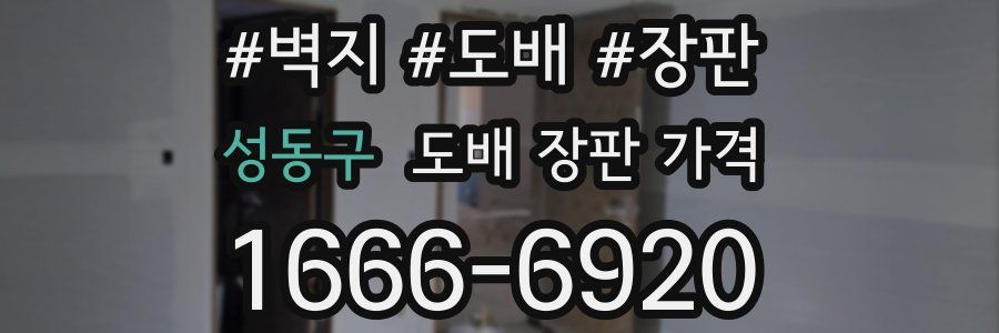 성동구 도배 장판 가격