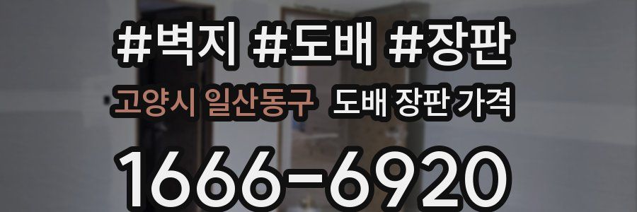 고양시 일산동구 도배 장판 가격