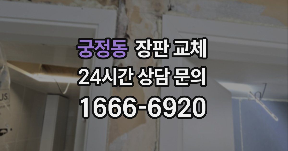 궁정동 장판 교체