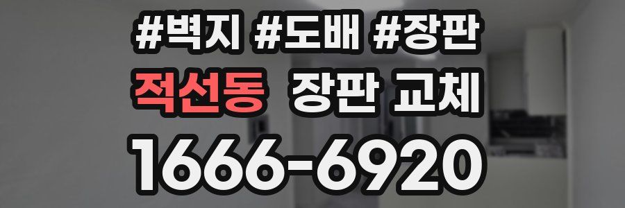 적선동 장판 교체