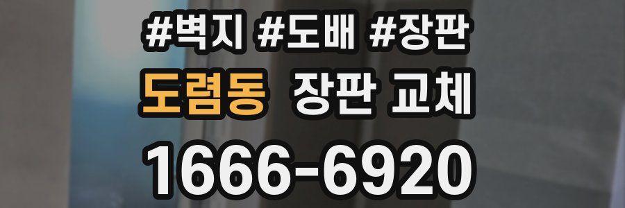 도렴동 장판 교체