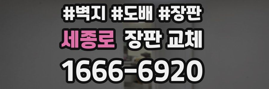 세종로 장판 교체
