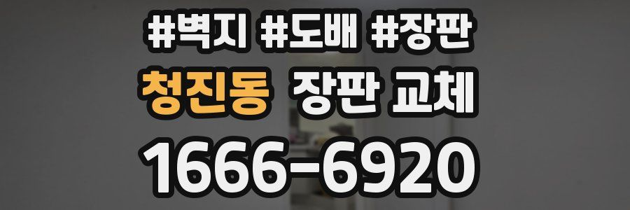 청진동 장판 교체