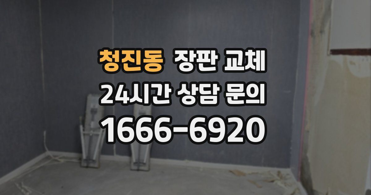 청진동 장판 교체