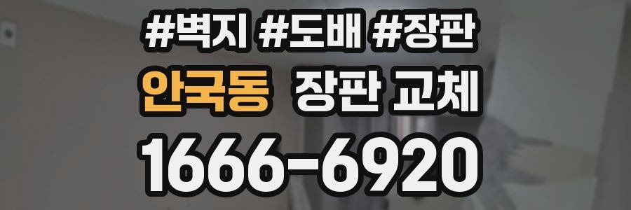 안국동 장판 교체