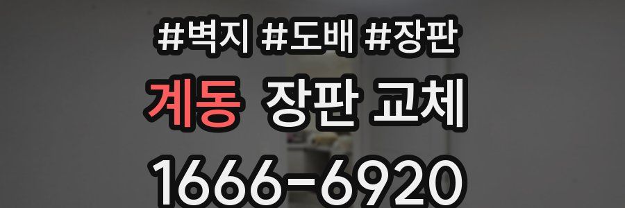 계동 장판 교체