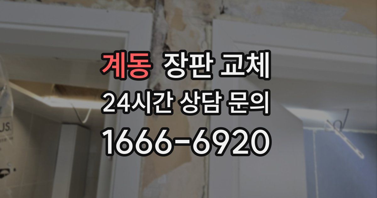 계동 장판 교체