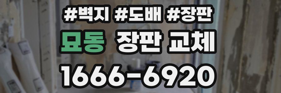 묘동 장판 교체