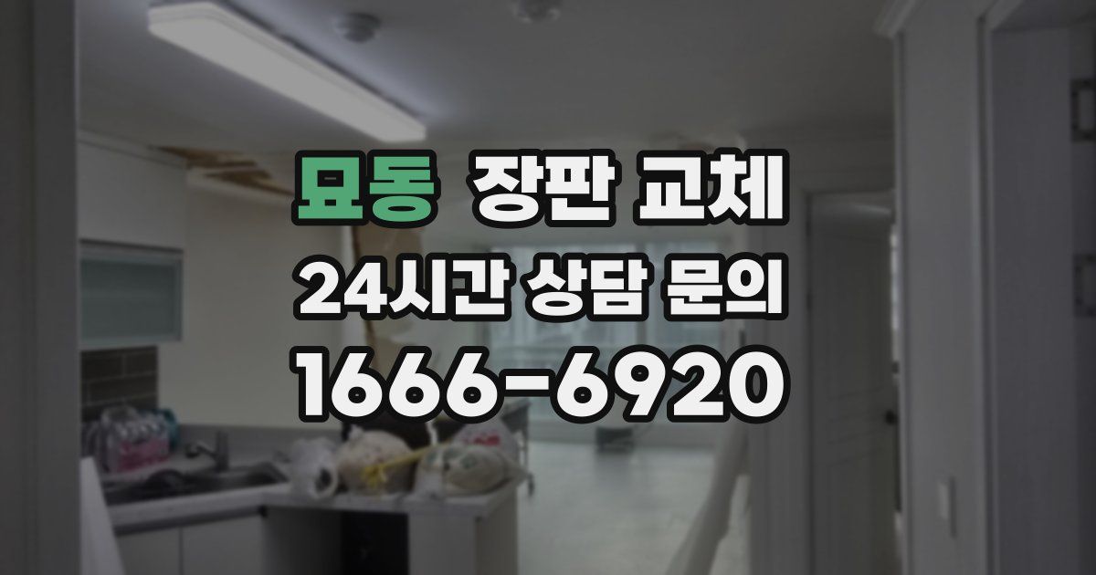 묘동 장판 교체