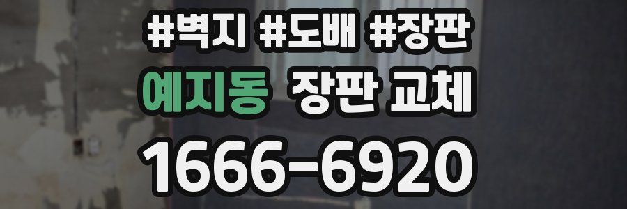 예지동 장판 교체