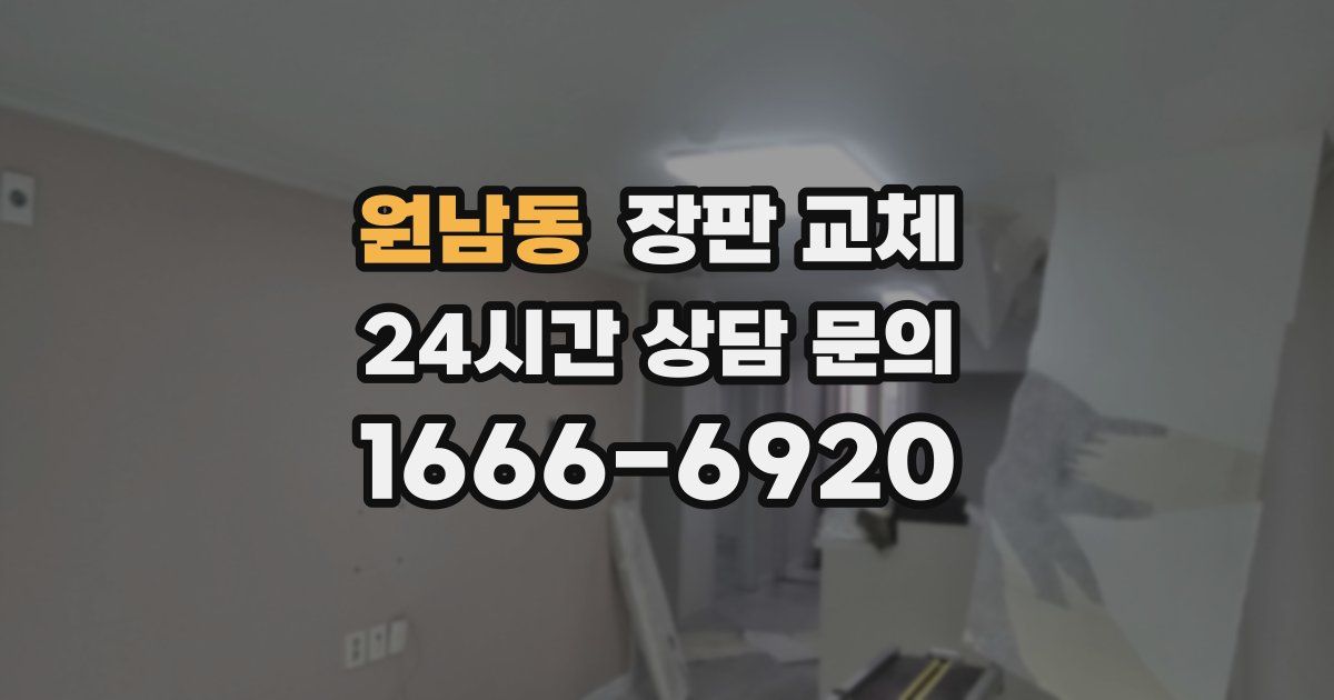 원남동 장판 교체