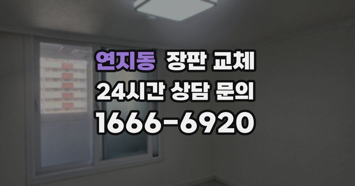 연지동 장판 교체