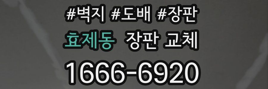 효제동 장판 교체