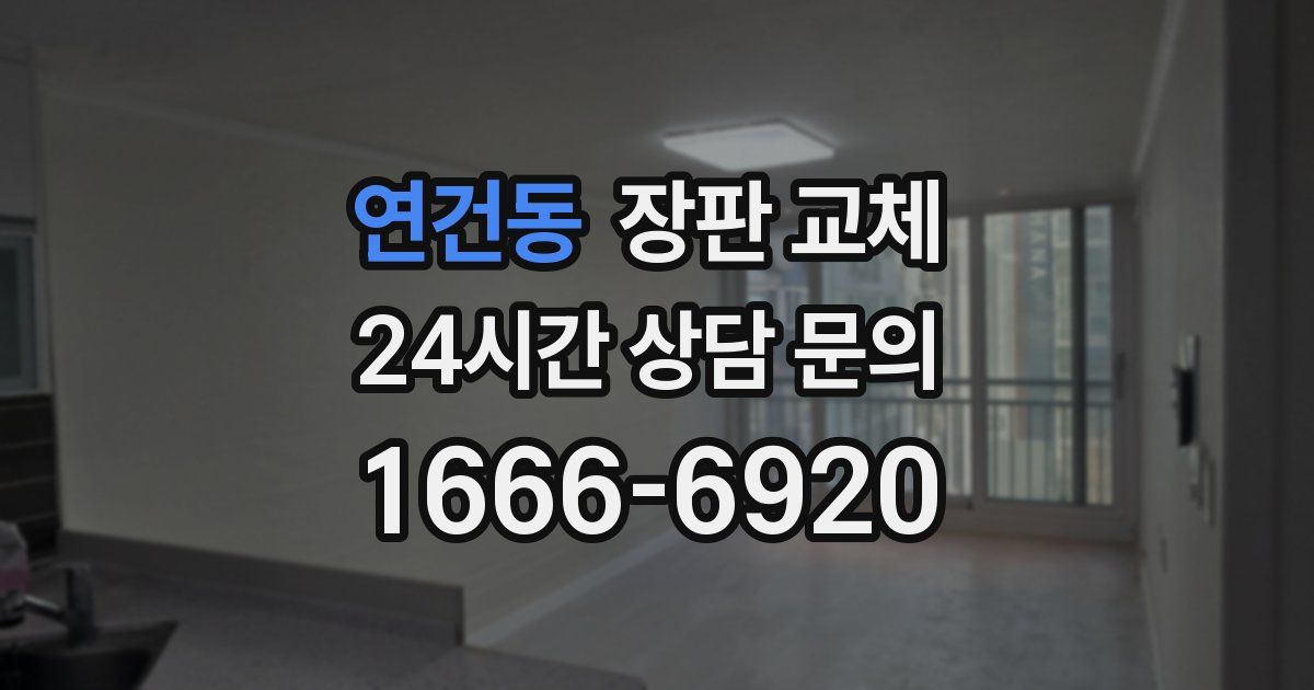 연건동 장판 교체