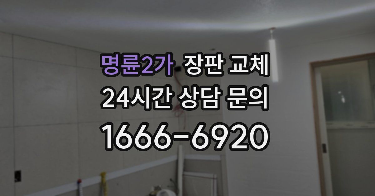 명륜2가 장판 교체
