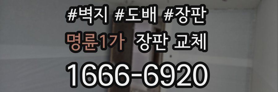 명륜1가 장판 교체