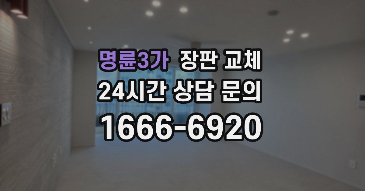 명륜3가 장판 교체