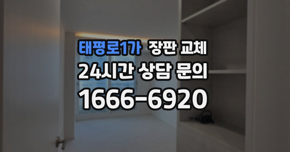 태평로1가 장판 교체