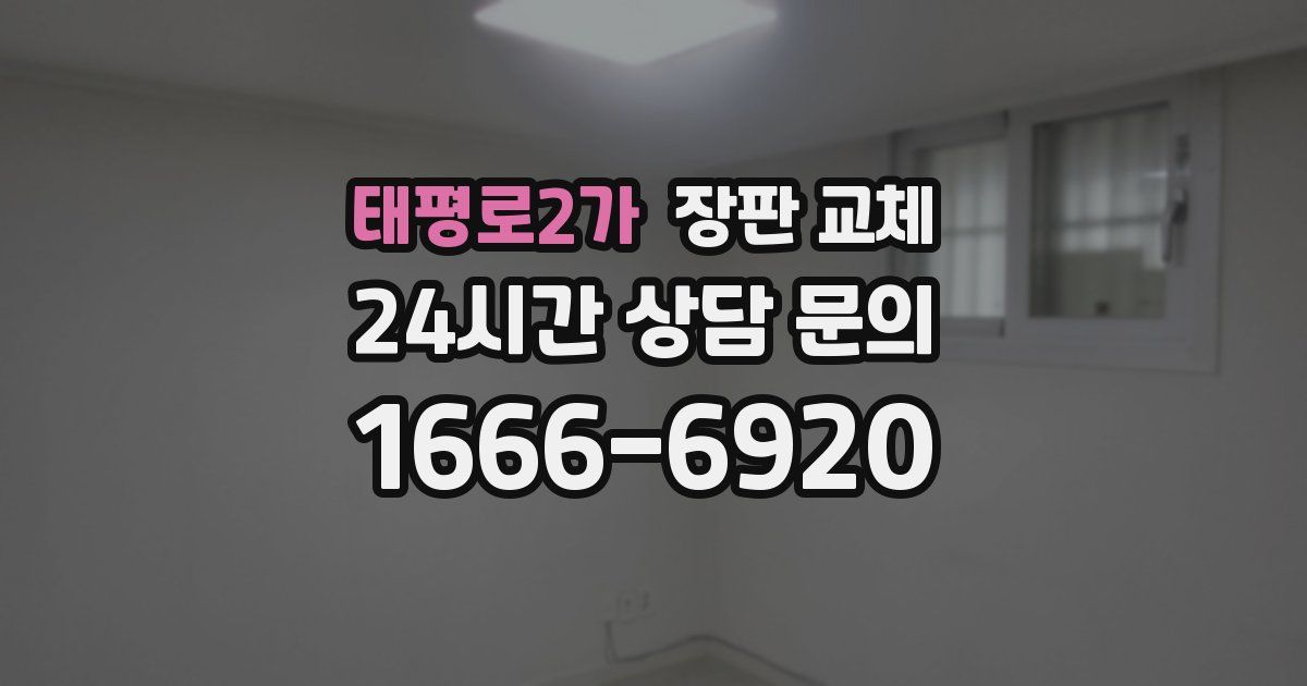 태평로2가 장판 교체