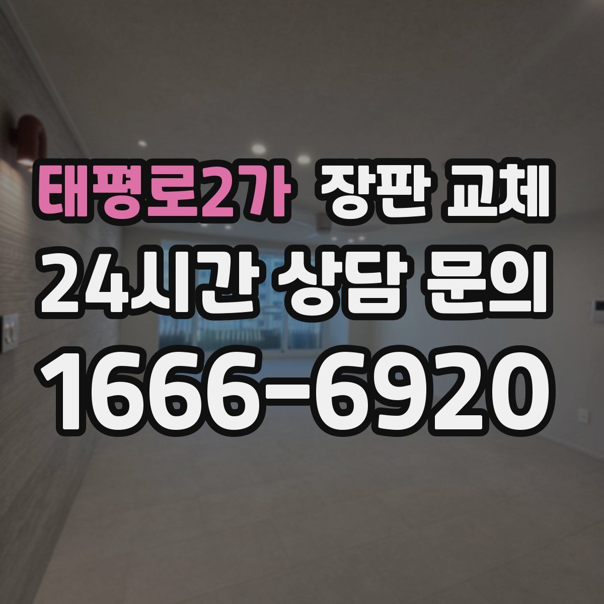 태평로2가 장판 교체