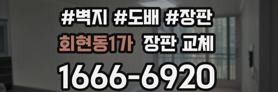 회현동1가 장판 교체