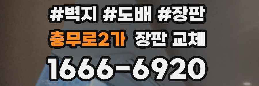충무로2가 장판 교체