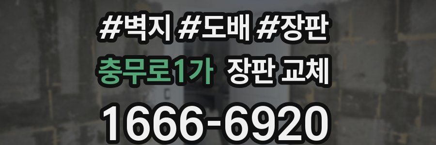 충무로1가 장판 교체