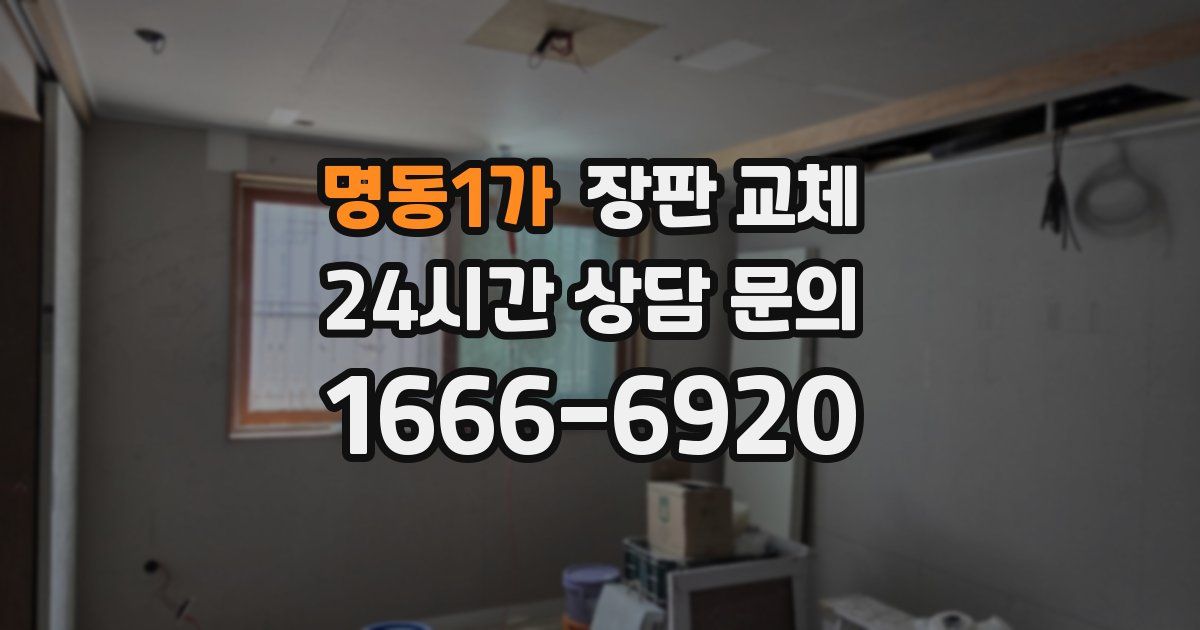 명동1가 장판 교체