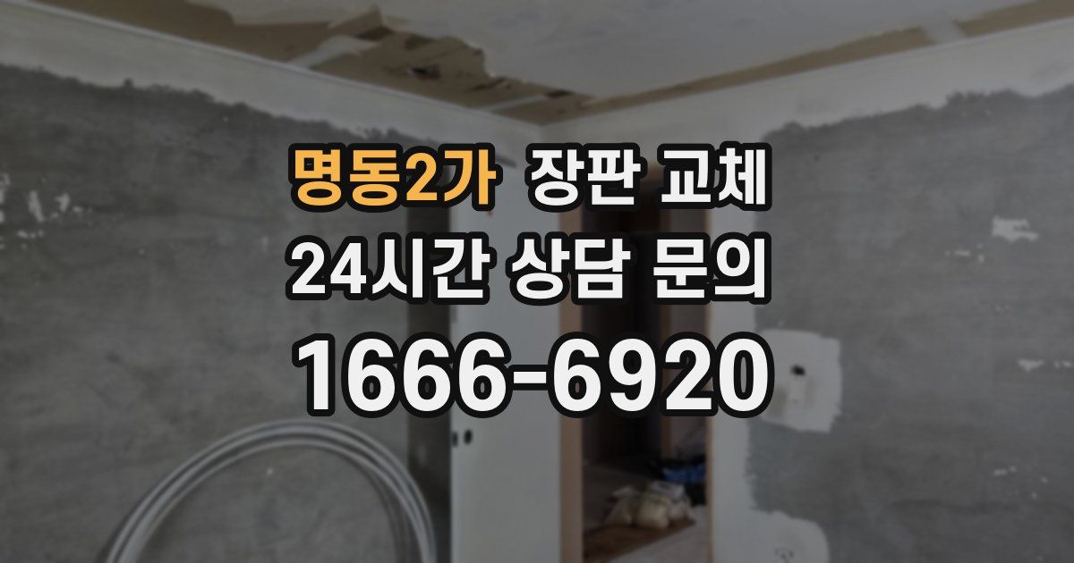 명동2가 장판 교체