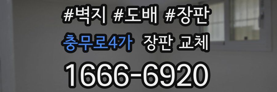 충무로4가 장판 교체