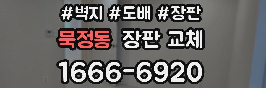 묵정동 장판 교체
