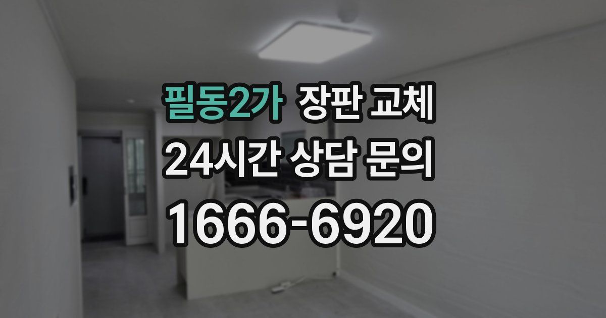 필동2가 장판 교체