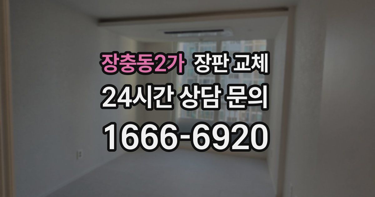 장충동2가 장판 교체
