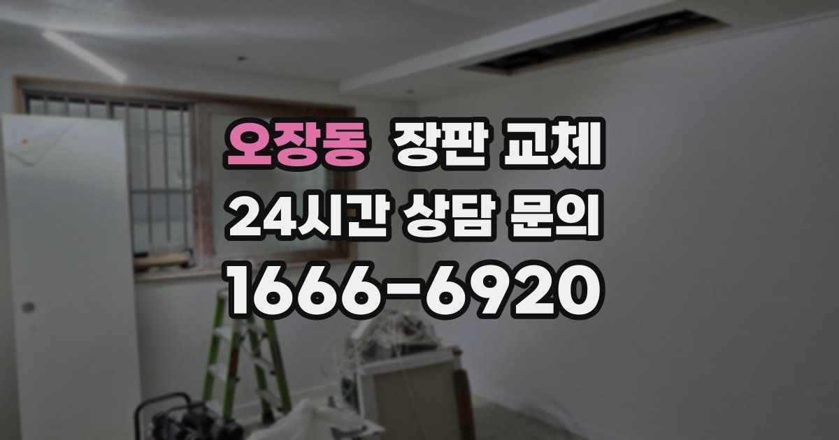 오장동 장판 교체