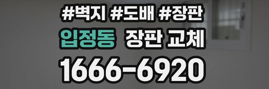입정동 장판 교체
