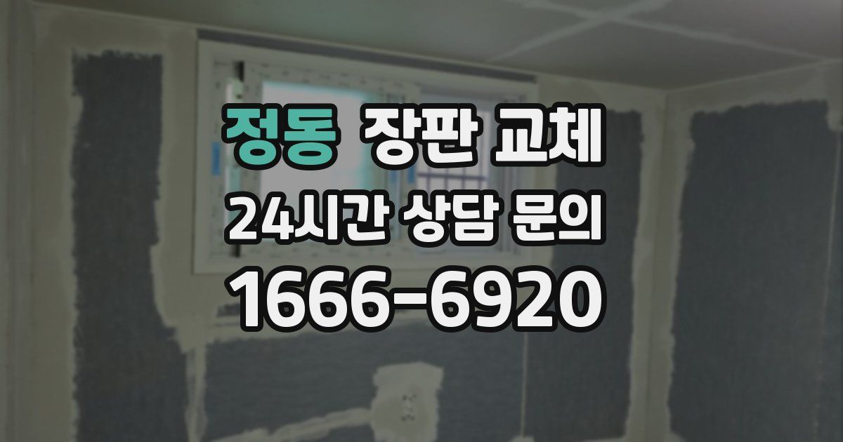 정동 장판 교체