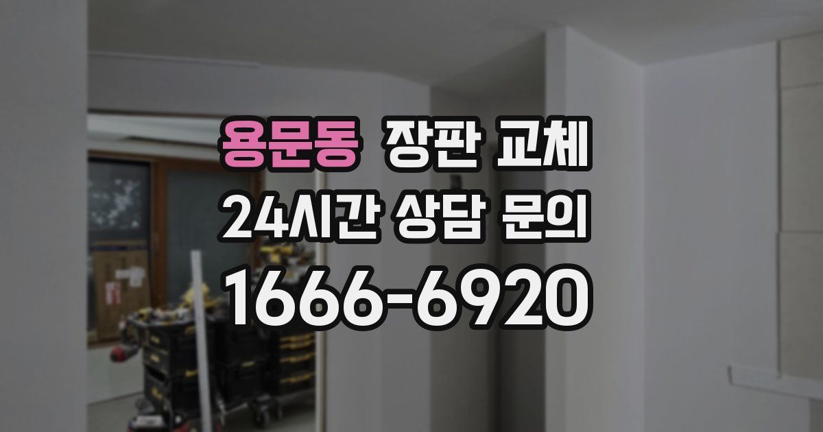 용문동 장판 교체