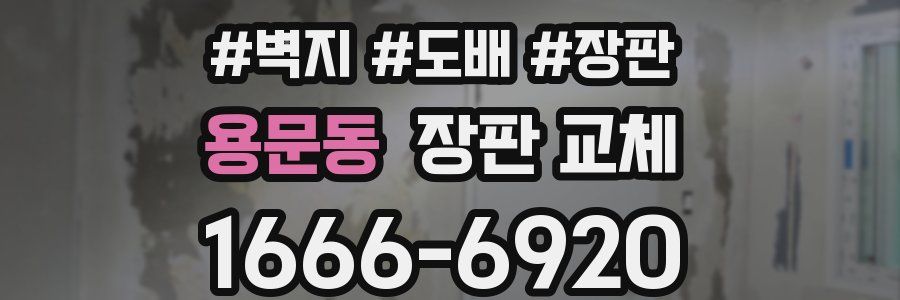 용문동 장판 교체