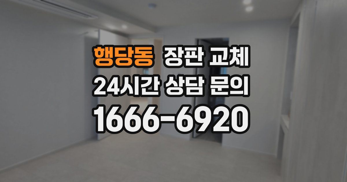행당동 장판 교체