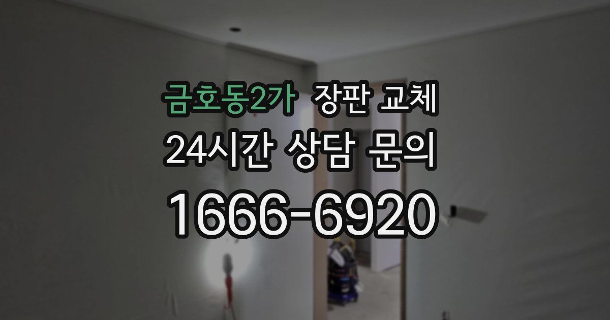 금호동2가 장판 교체
