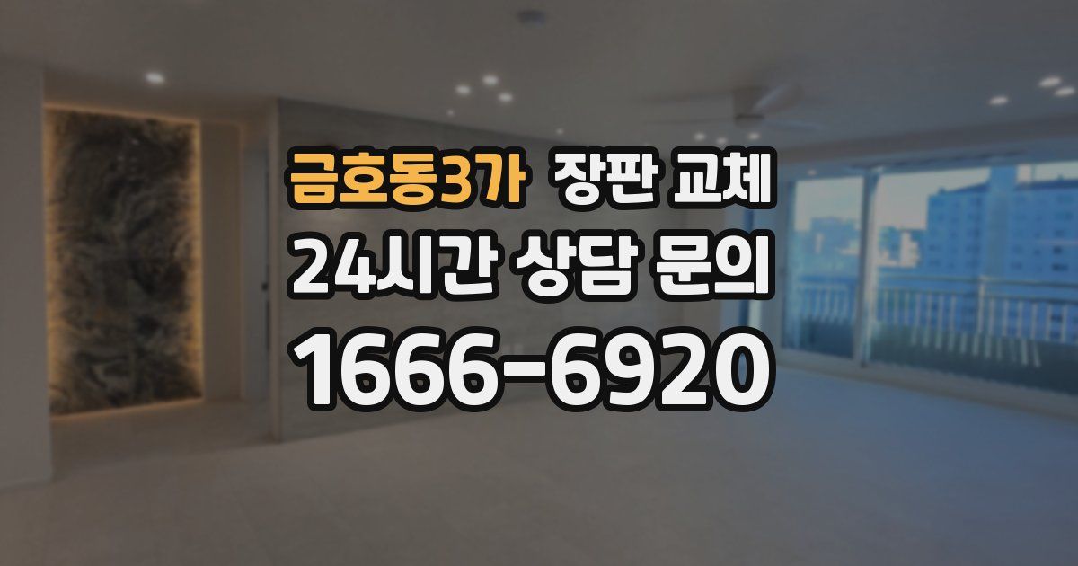 금호동3가 장판 교체