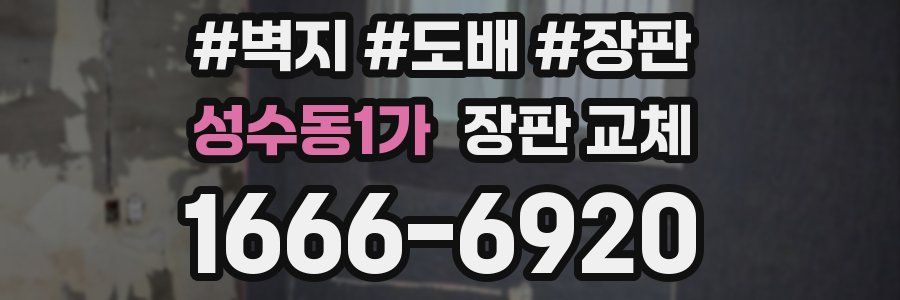성수동1가 장판 교체