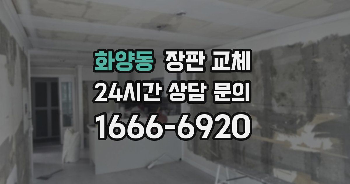 화양동 장판 교체