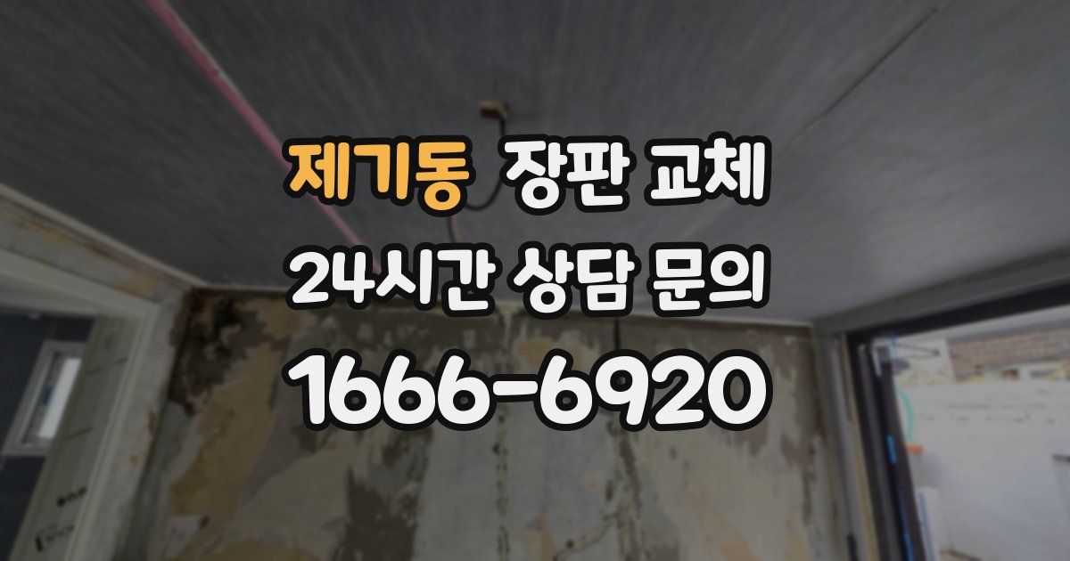 제기동 장판 교체