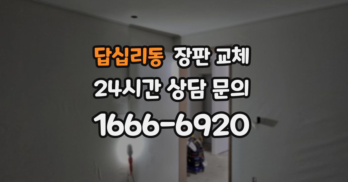답십리동 장판 교체