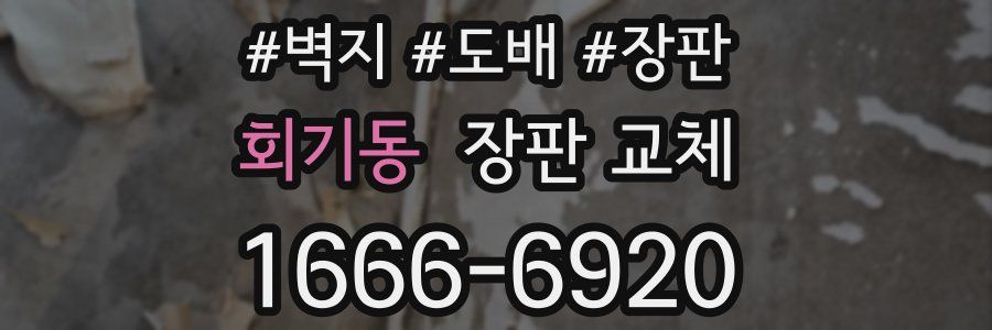 회기동 장판 교체