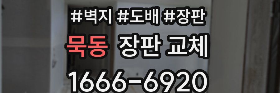 묵동 장판 교체