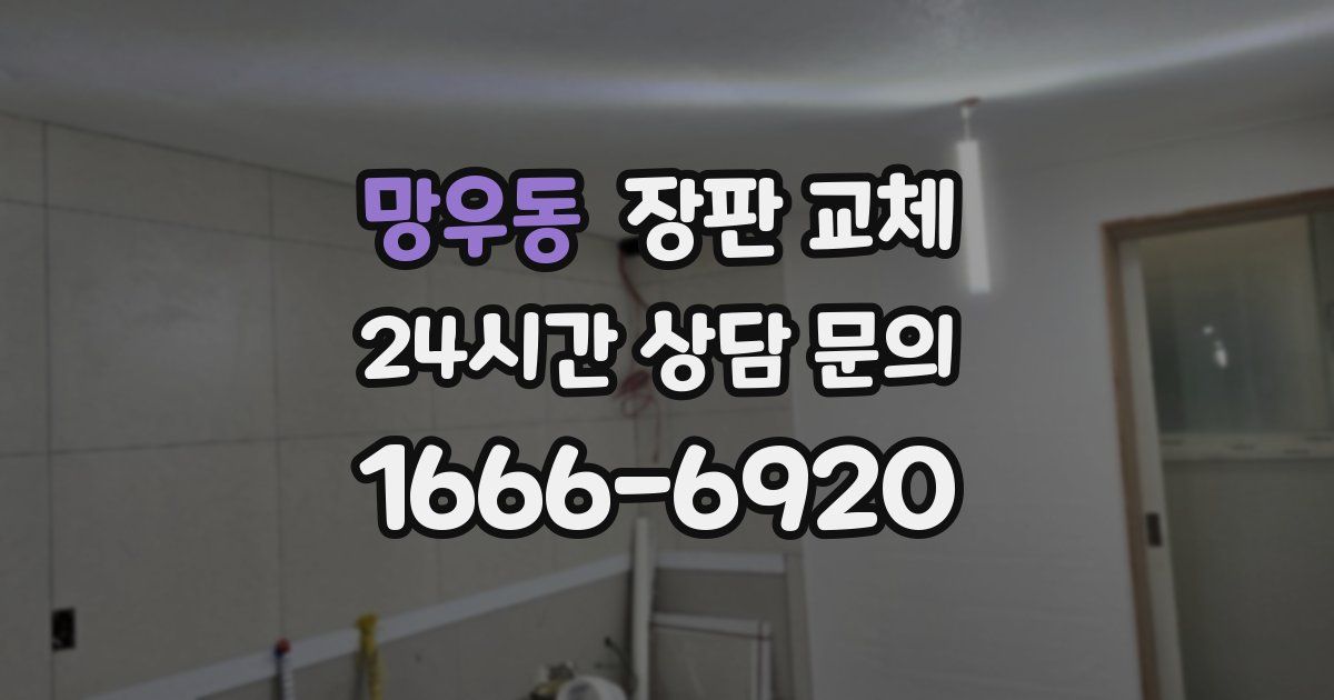 망우동 장판 교체