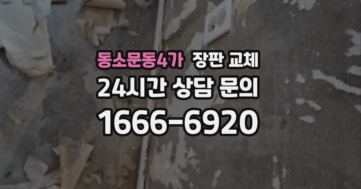 동소문동4가 장판 교체